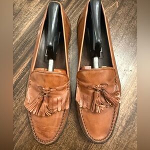 Bragano by Cole Haan Made in Italy men's brown leather kiltie tassel, size 9.5